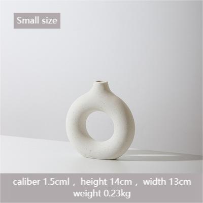 Nordic Modern White Ceramic Vase Home Decoration