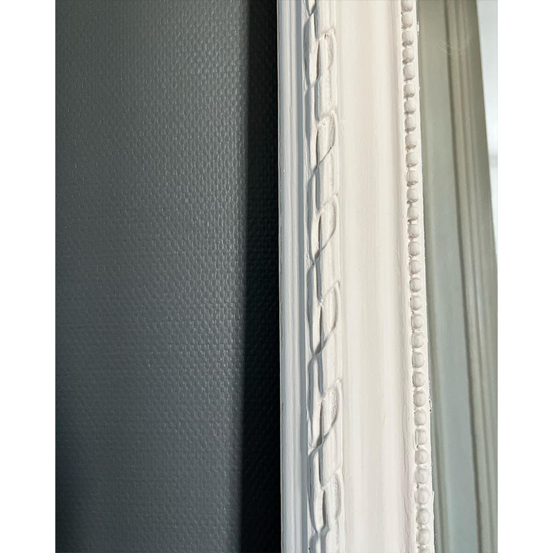 Nordic Full-length Mirror Retro Carved Mirror White Frame