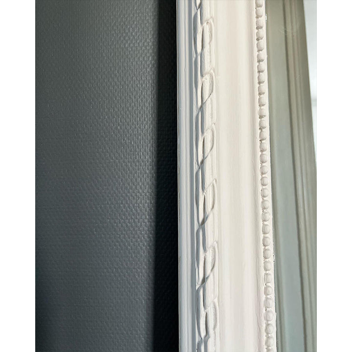 Nordic Full-length Mirror Retro Carved Mirror White Frame