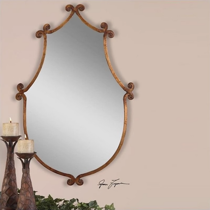 Irregular mirror Retro mirror hanging wall mirror