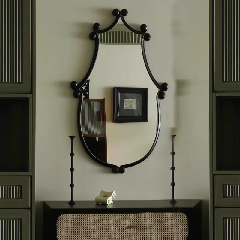 Irregular mirror Retro mirror hanging wall mirror