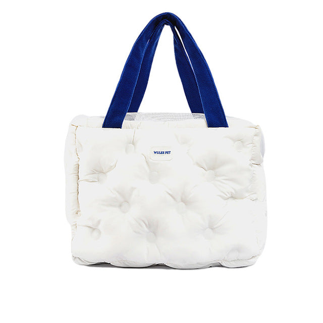 Pet Bag Portable Shoulder Bag Handbag Fashion blue and white colour Dog/Cat bag