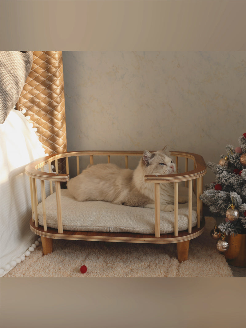 Pet furniture Solid wood bed Cattery Waterproof off ground camp bed Puppy bed