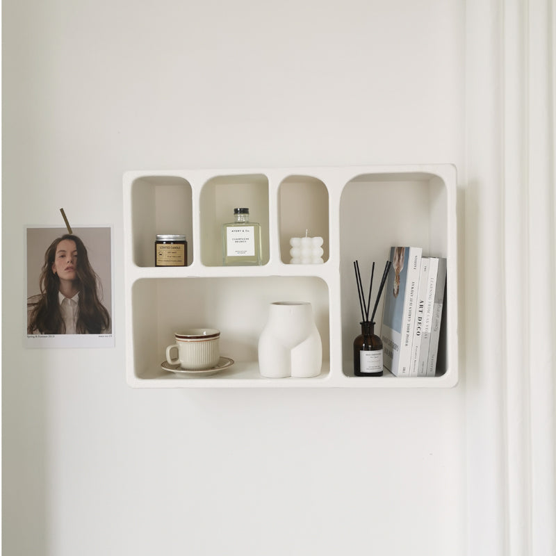 White Storage Cabinet Wall Storage Hanging Cabinet Display Cabinet Desktop Shelving Cosmetics Storage