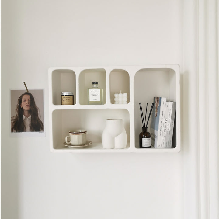 White Storage Cabinet Wall Storage Hanging Cabinet Display Cabinet Desktop Shelving Cosmetics Storage