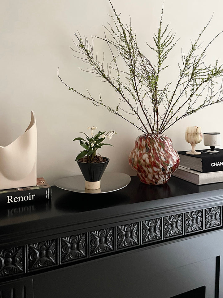 Retro Fireplace Console Side Cabinet Decorative