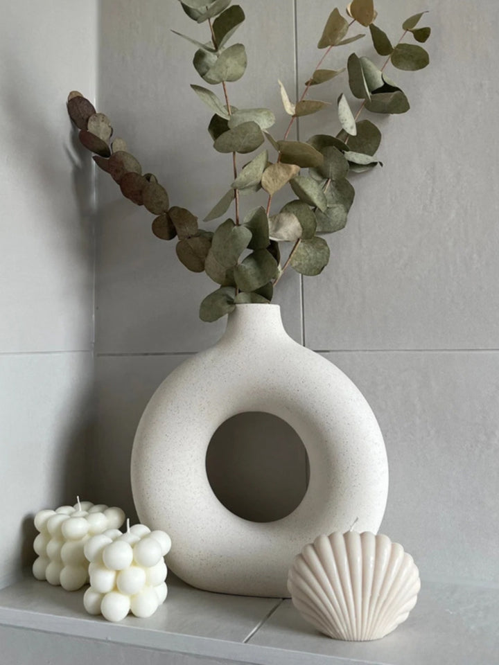 Nordic Modern White Ceramic Vase Home Decoration