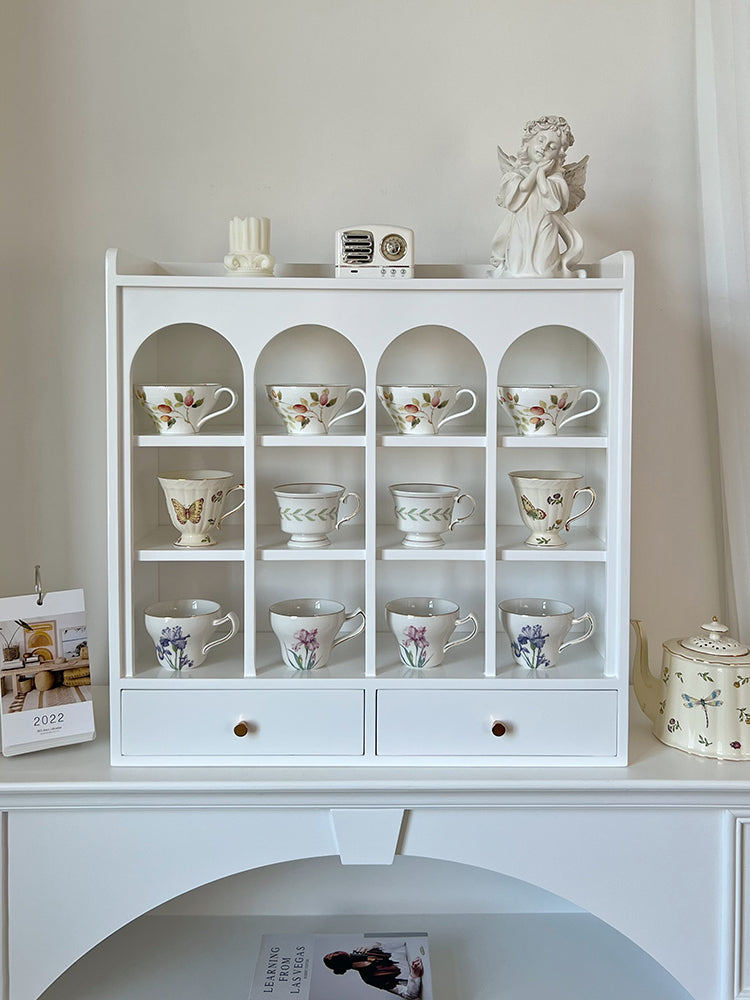 Nordic Water Cup Holder Cup Holder Display Rack Tabletop Tea Cup Storage Shelver Multi-treasure lattice rack