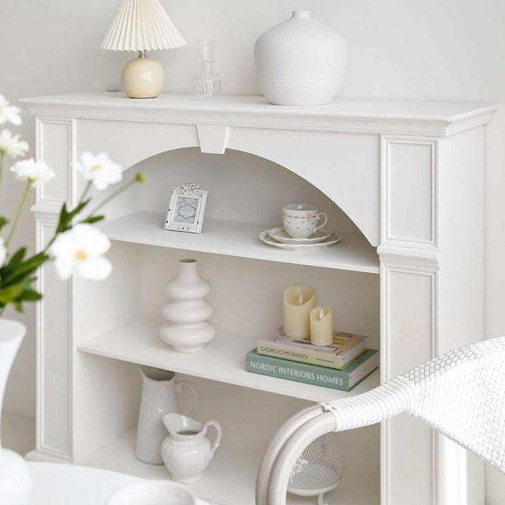 White French Fireplace Decorative Cabinet Wooden Living room TV Cabinet Porch Side Cabinet Storage Cabinet