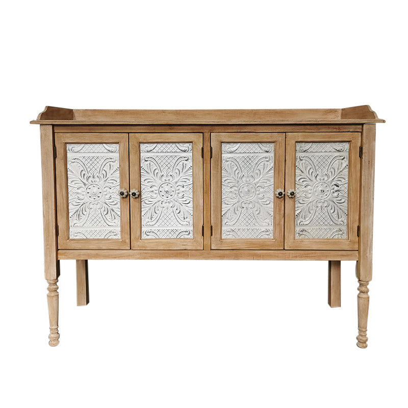 Retro Southeast Asia Solid wood iron carving Cabinet Sideboard