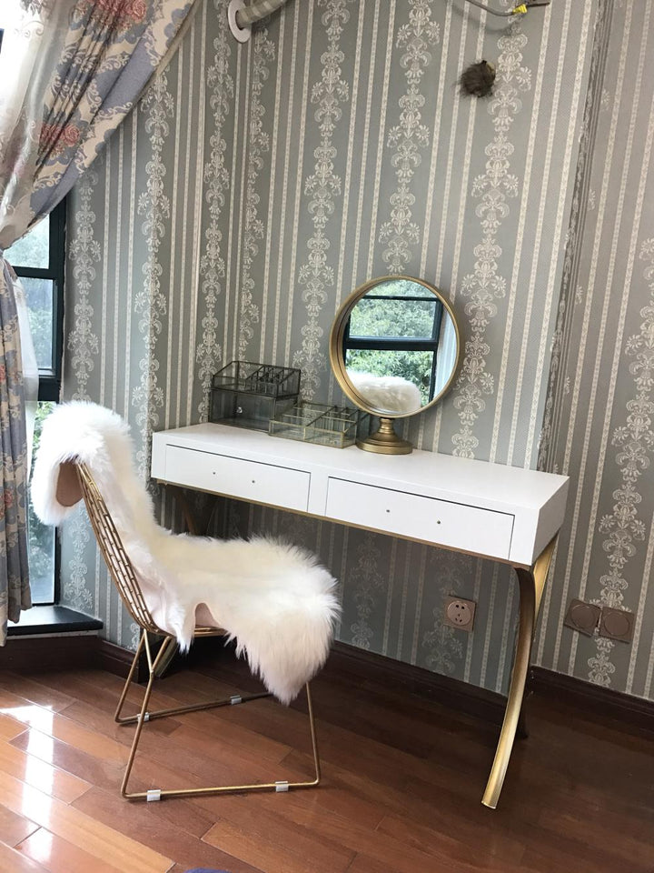 Nordic Modern Vanity Mirror Round Princess Mirror Makeup Mirror