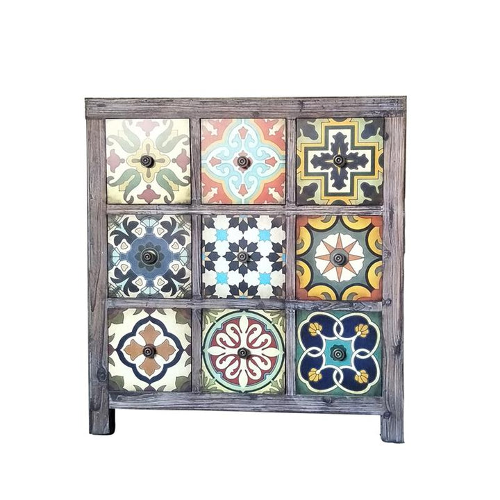 Solid wood Cabinet Retro drawer cabinet storage