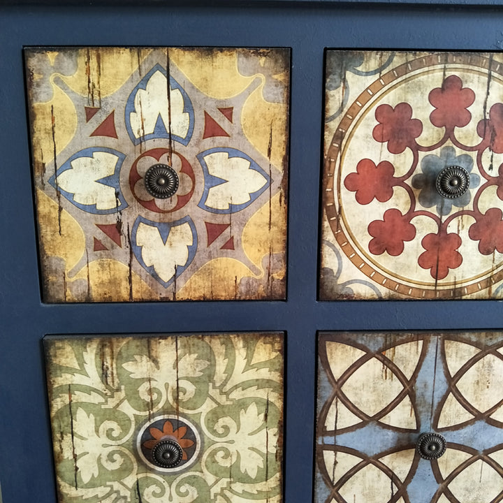 Retro bucket cabinet American European Mediterranean solid wood do old living room bedroom bucket cabinet decorative cabinet locker porch cabinet