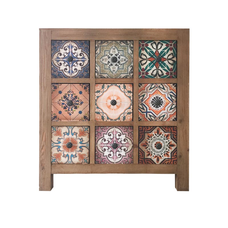 Retro do old antique cabinet European Mediterranean pastoral American style country style solid wood cabinet decorative