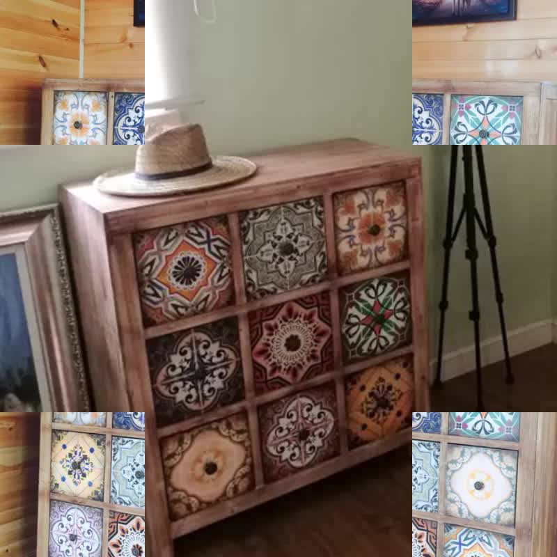 Retro do old antique cabinet European Mediterranean pastoral American style country style solid wood cabinet decorative