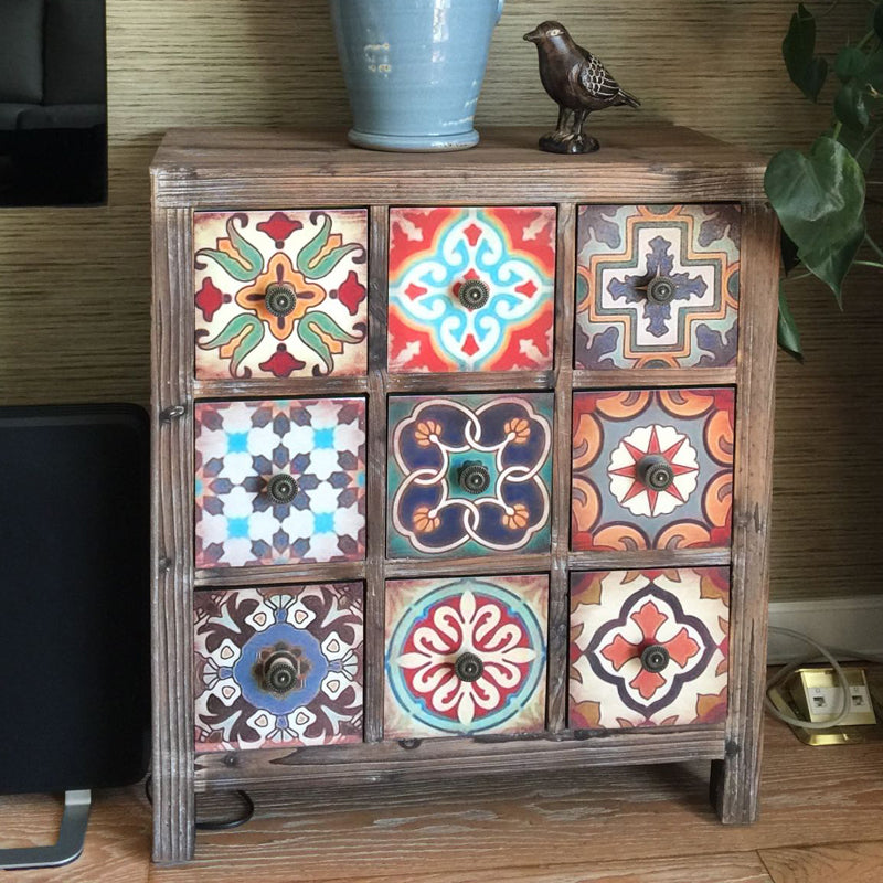 Solid wood Cabinet Retro drawer cabinet storage