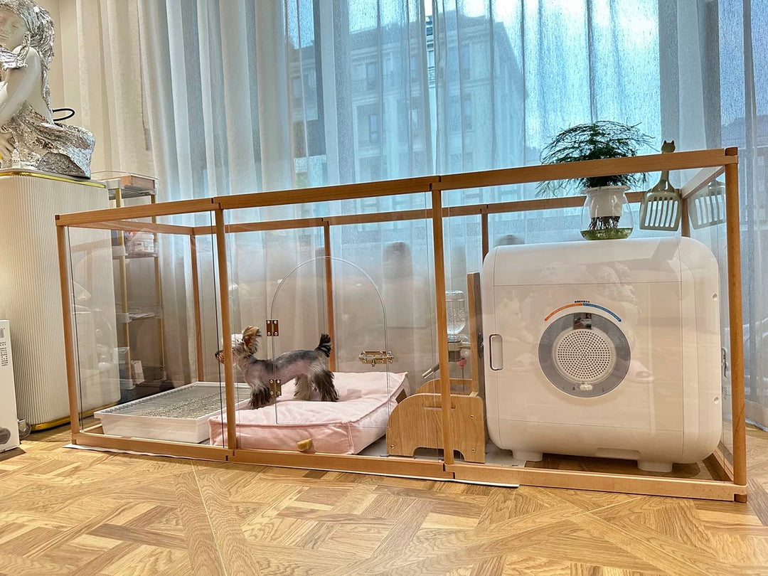 Solid Wood Acrylic Pet Pen Dog Confinement Dog Playpen Pet Cage