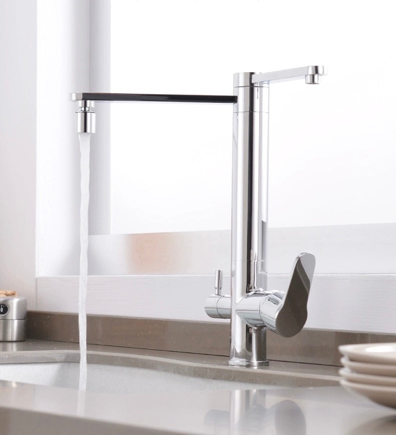 Modern Black Double Tap Faucet