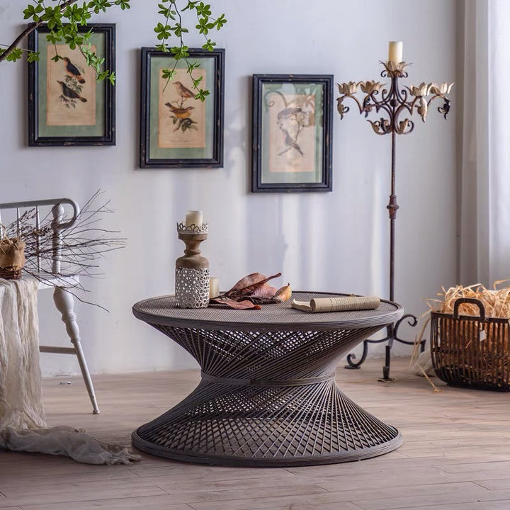 Abstract Wicker Coffee Table