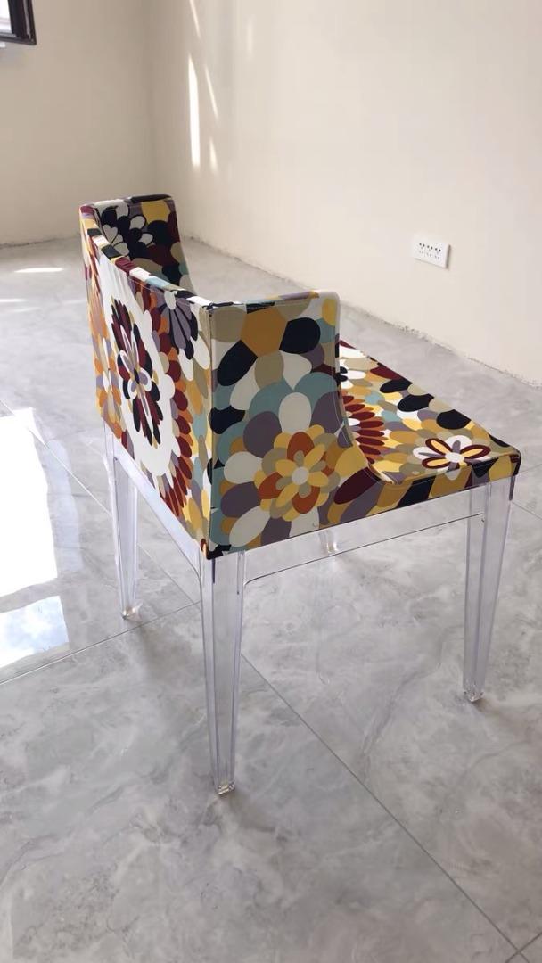 Acrylic Slat Back Side Chair