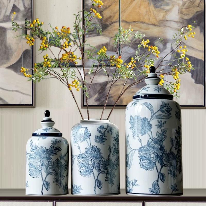 Adian Floral Ceramic Ginger Jar & Vase