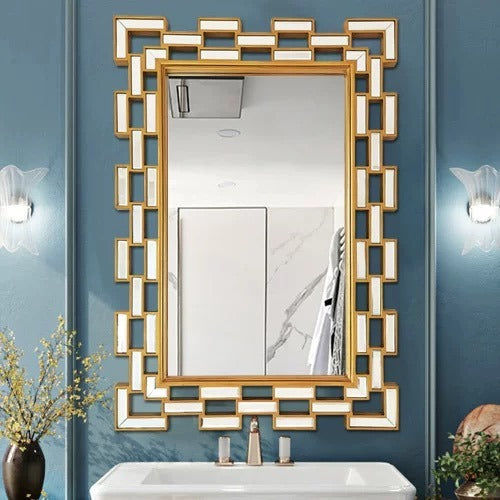 Aeden Rectangle Metal Wall Mirror