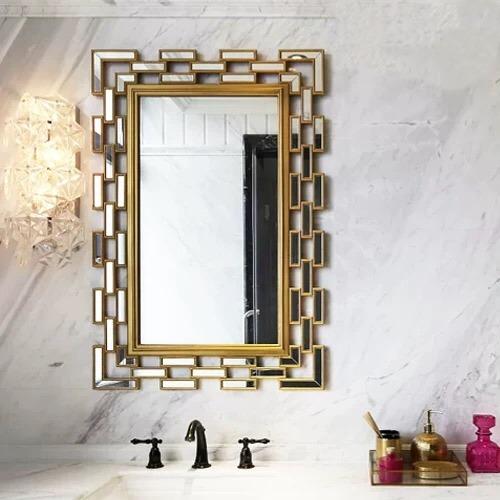 Aeden Rectangle Metal Wall Mirror