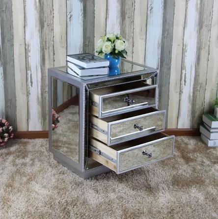 ALAIA Victorian Mirrored Bedside Table