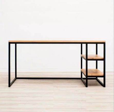 Industrial Solid Wood Study Table