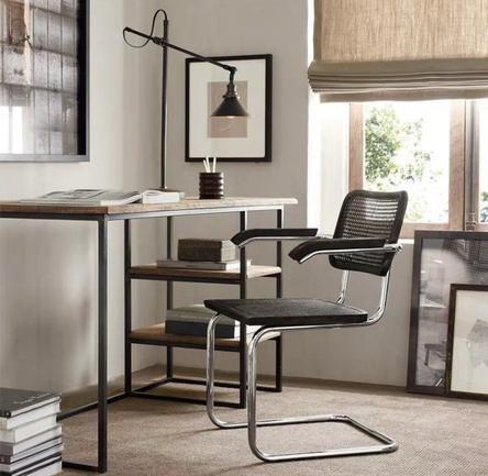 Industrial Solid Wood Study Table