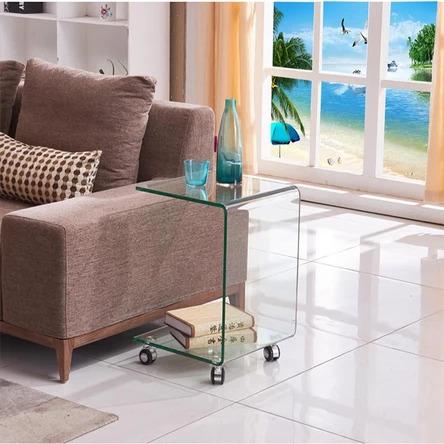 Minimalist Contemporary Glass Side Table