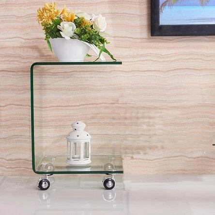 Minimalist Contemporary Glass Side Table