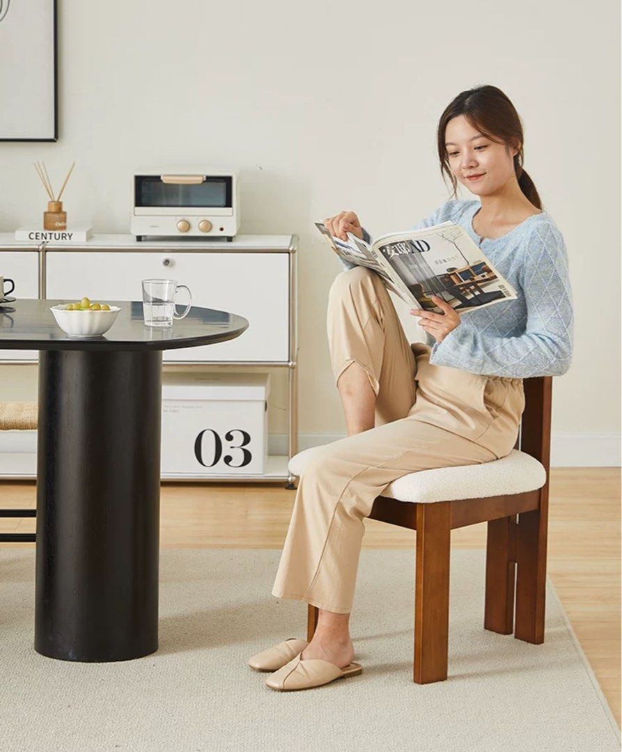 Modern Boucle Dining Chair