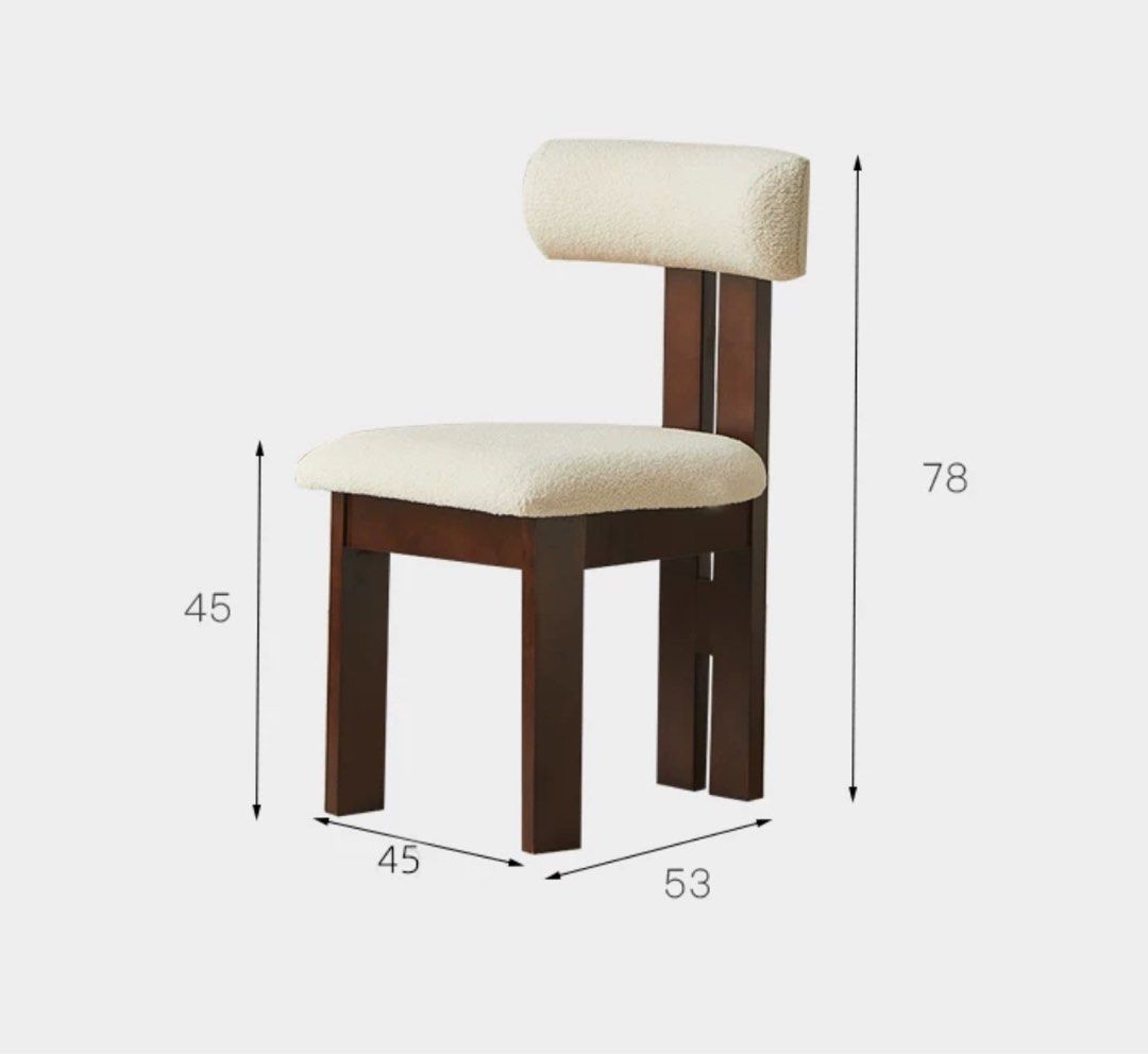 Modern Boucle Dining Chair