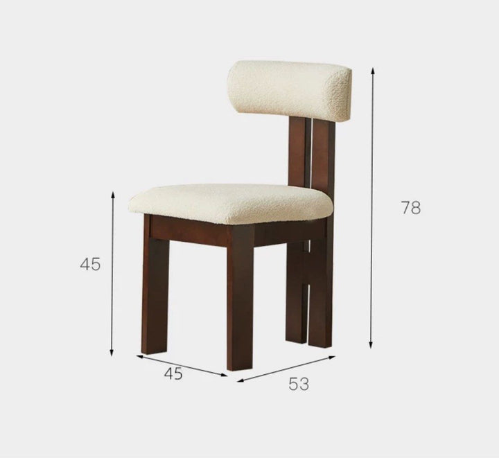 Modern Boucle Dining Chair