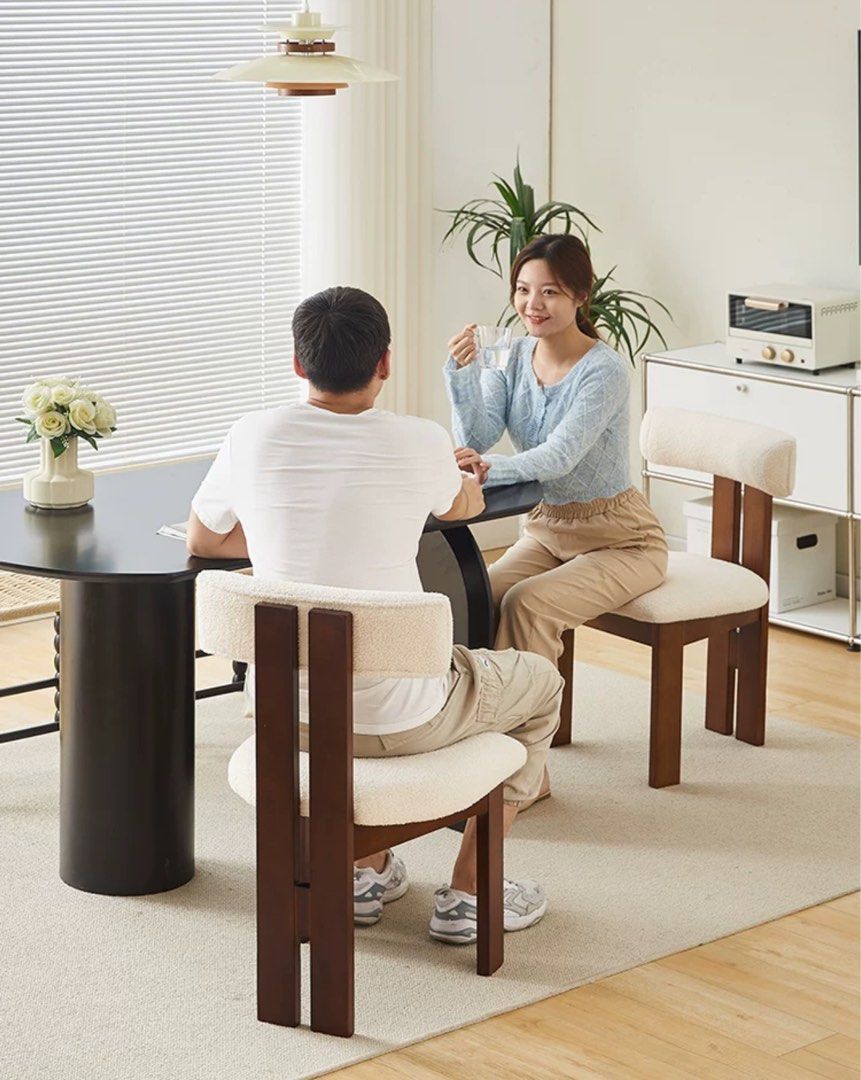 Modern Boucle Dining Chair