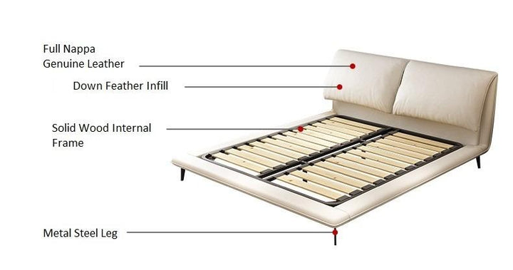 Genuine Leather Bed Frame