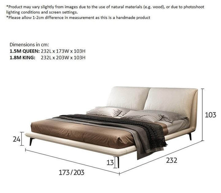 Genuine Leather Bed Frame