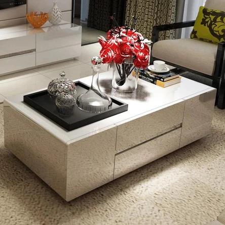 Contemporary Glossy Piano White Coffee Table
