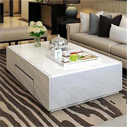 Contemporary Glossy Piano White Coffee Table