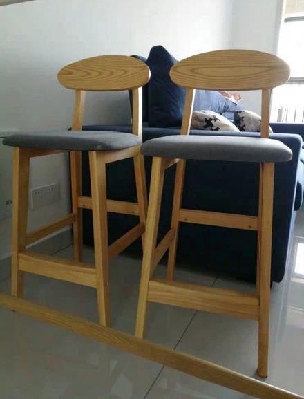 Vintage Solid Pine Wood Bar Table & Stools