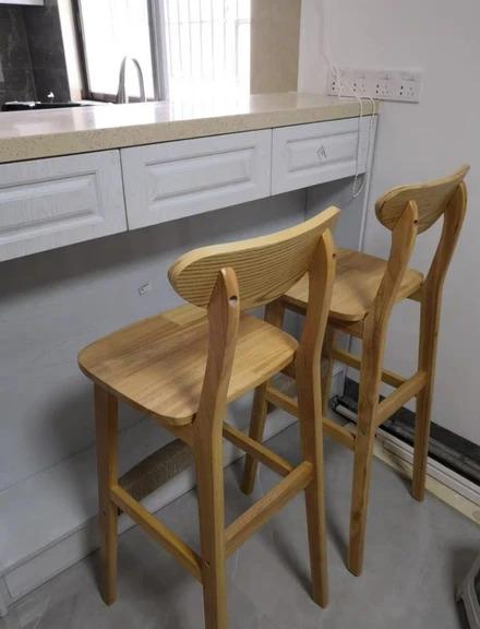 Vintage Solid Pine Wood Bar Table & Stools