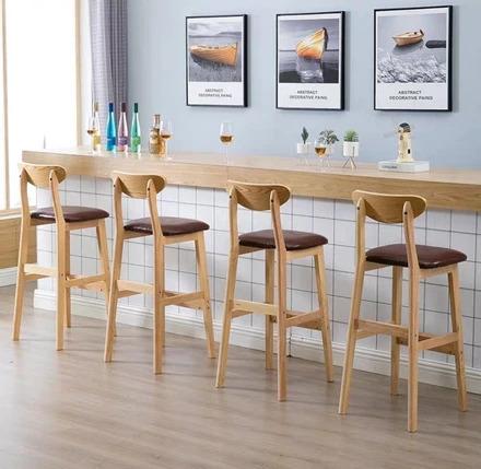 Vintage Solid Pine Wood Bar Table & Stools