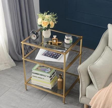 Classic Tempered Glass Side Table