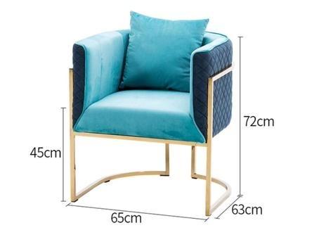 Modern Contemporary Cafe Velvet Armchair