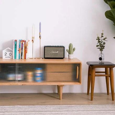 AUBREE Rustic Solid Wood TV Console