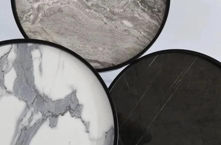 AUDREY Round Marble Nesting Coffee Table