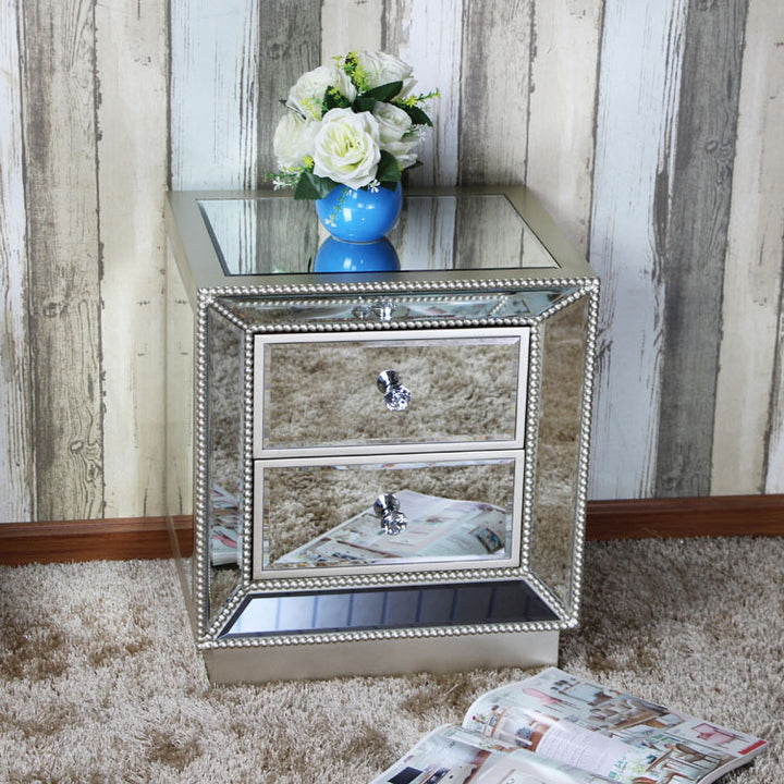 ALAIA Victorian Mirrored Bedside Table
