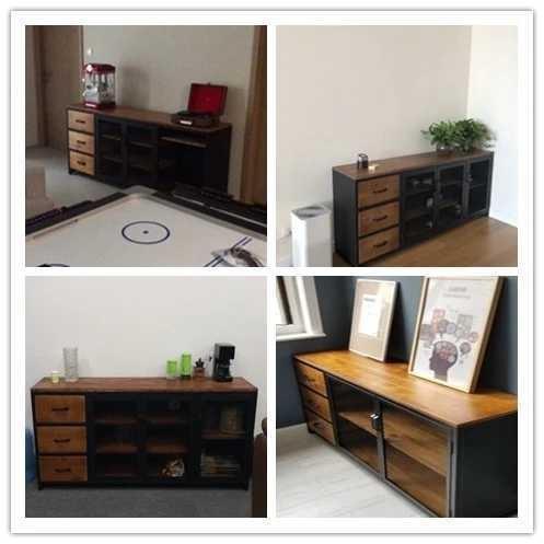 Modern Industrial Metal Sideboard Buffet