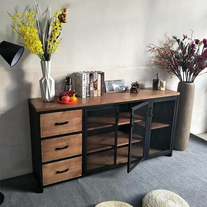 Modern Industrial Metal Sideboard Buffet